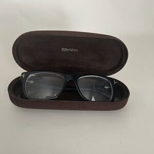 Tom Ford TF5147 Eyeglasses Frames Black Rectangular 52-17-145 Italy with Case